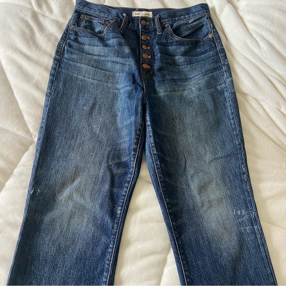 Rivet & Tread Fly Button Straight Jeans Size 30 - $195 —> $88